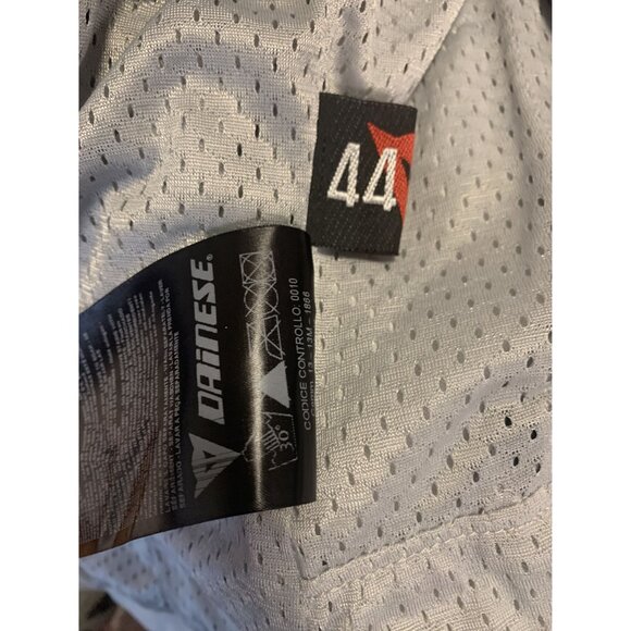 Dainese Gray Moto Streetwear Jacket Size 44 Suede Stripes Removable Protection - Picture 4 of 10